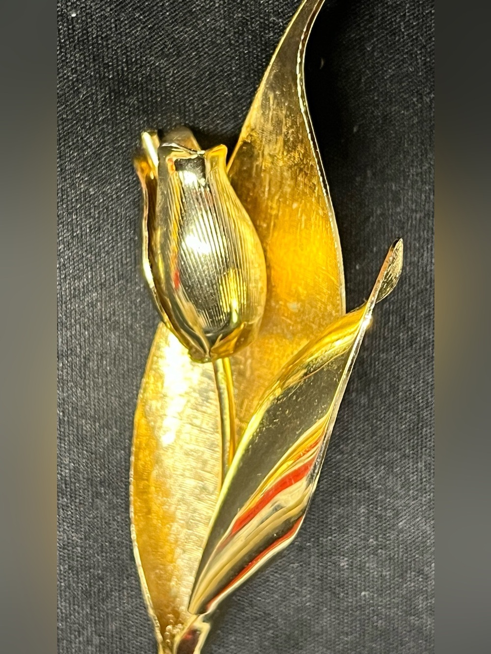 Vintage Golden Tulip Brooch